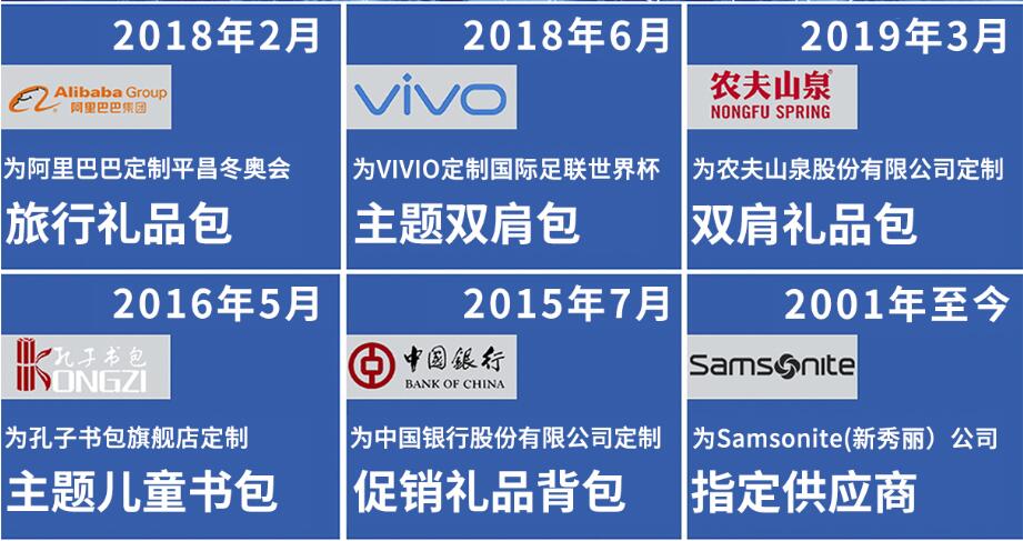 廣東雙肩包廠家合作案例