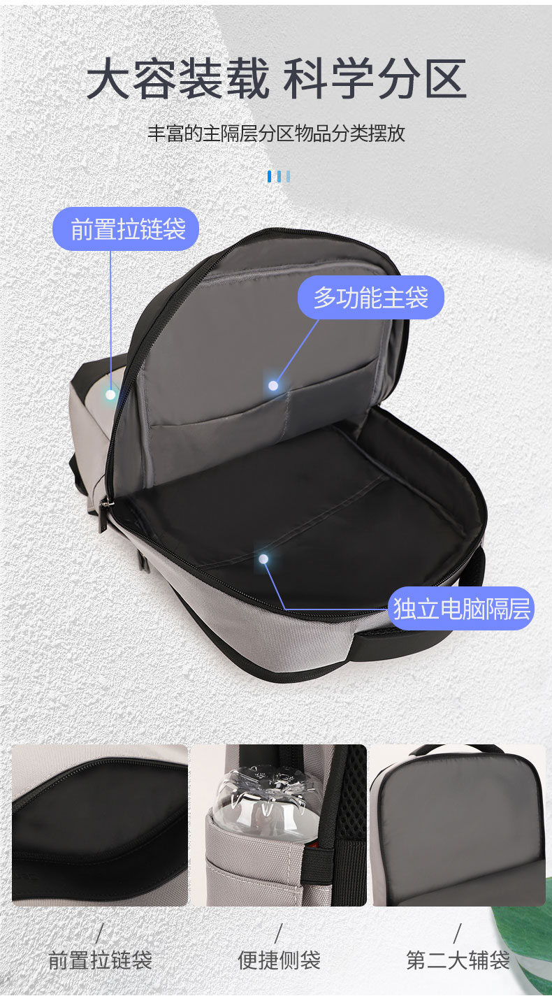 商務(wù)通勤雙肩背包|商務(wù)雙肩背包定制|商務(wù)雙肩背包廠家