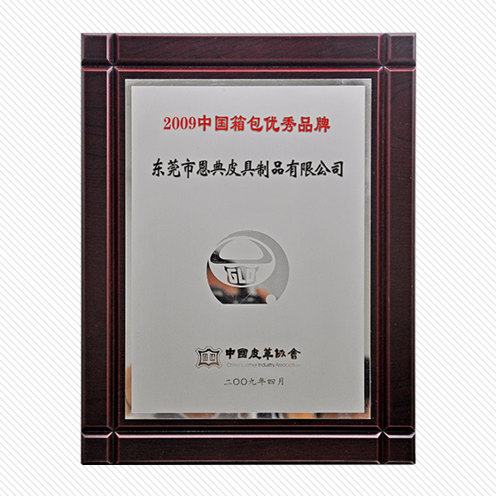 2009中國(guó)箱包優(yōu)秀品牌